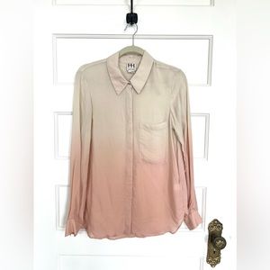 Haute Hippie Silk Ombré Button-Up Blouse